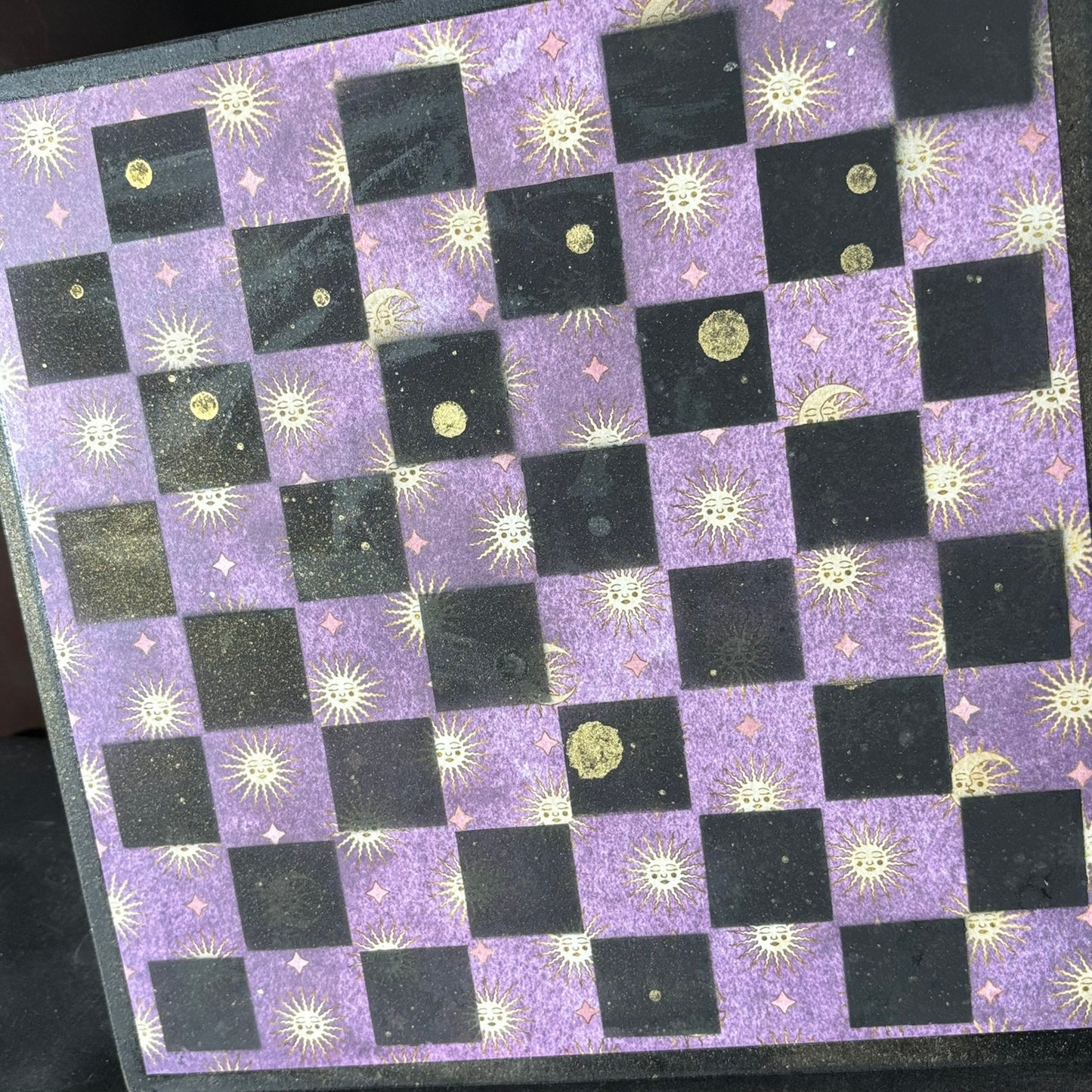 Happy Sun Purple - Scrapbook Chess Board