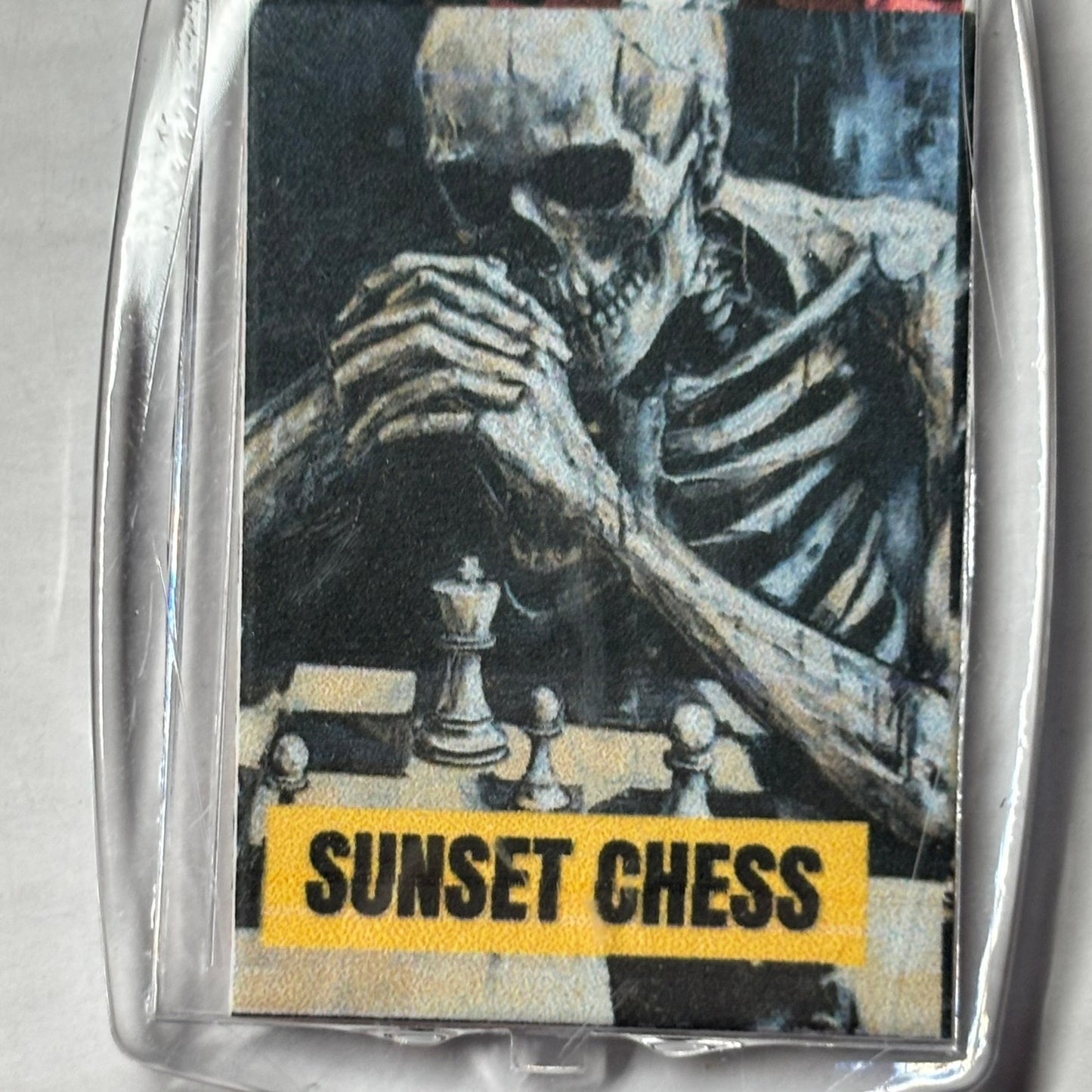 Skeleton Solitude - Chess  Photo Keychain