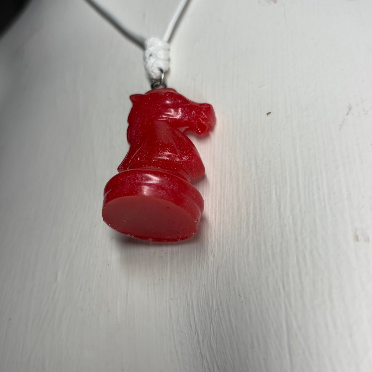 Red Candy - Handmade Resin Chess Necklace