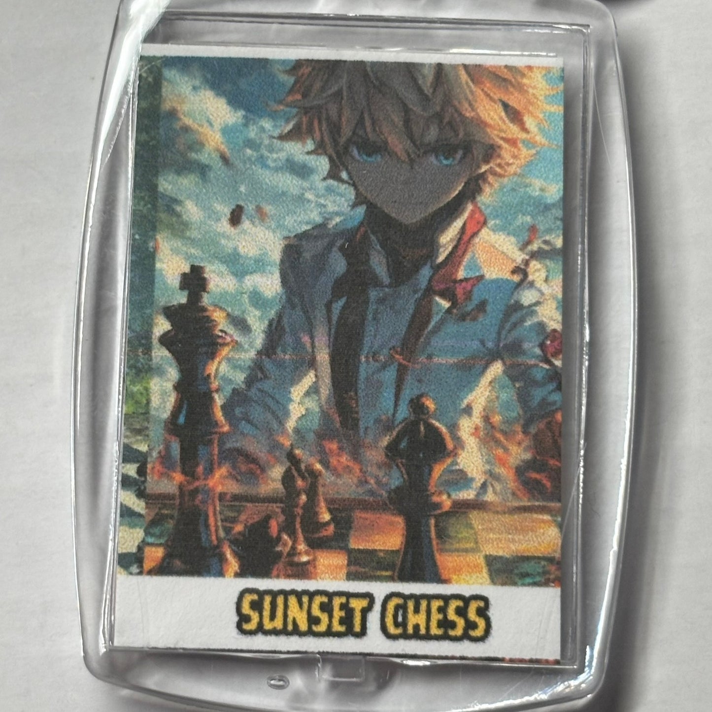 Serious Lad - Chess  Photo Keychain