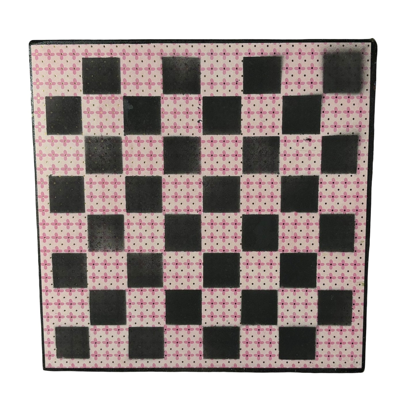 Pink & Black - Scrapbook Chess Board