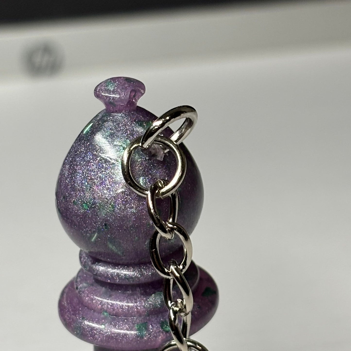 Supreme Purple Bishop - Handmade Resin Keychain - Large Edition