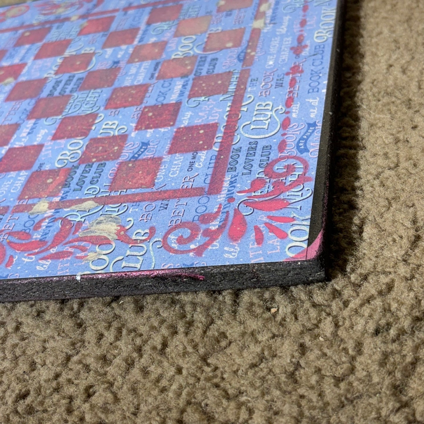 Pink/Blue Book Club - Scrapbook Chess Board