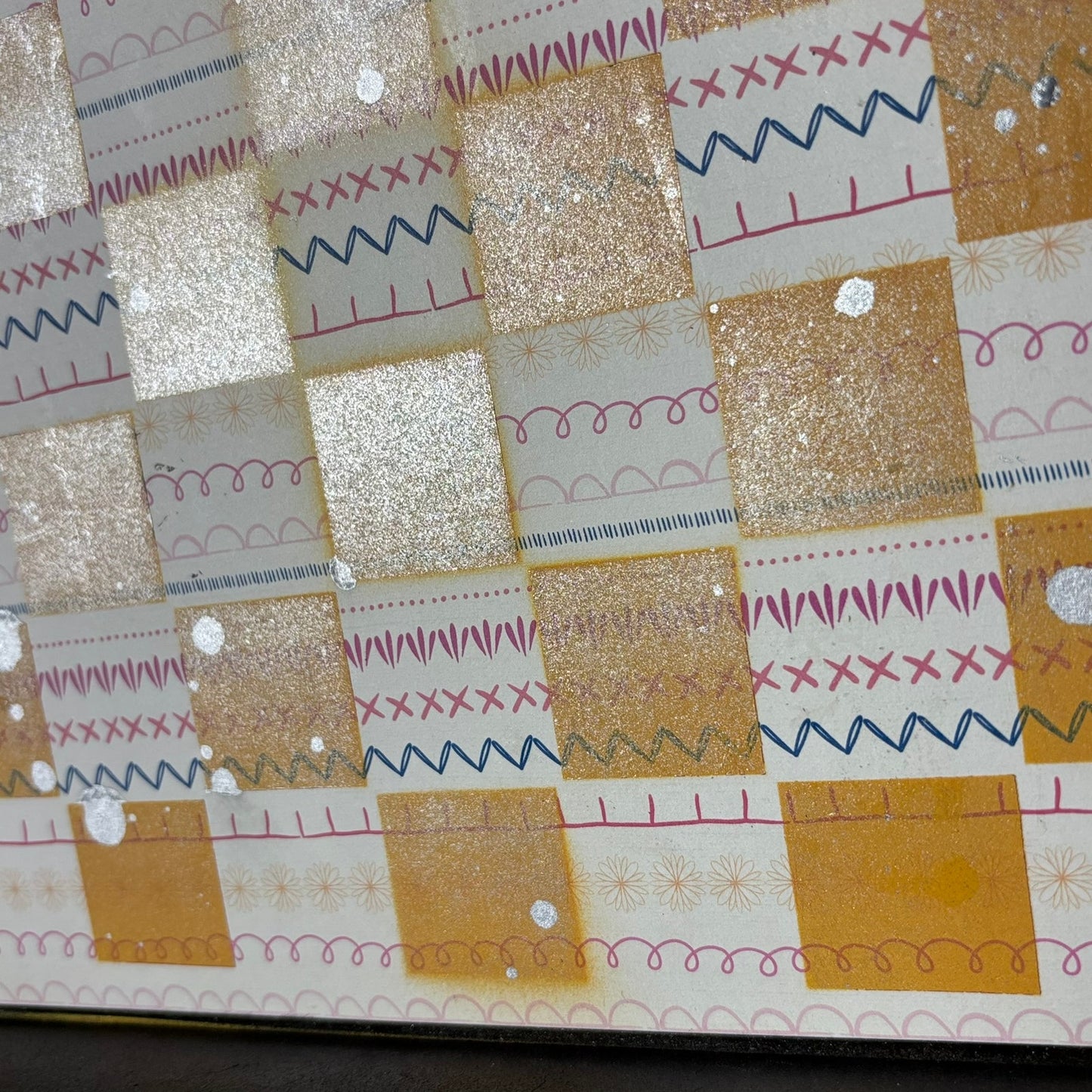 Sunset Yellow - Scrapbook Chess Board