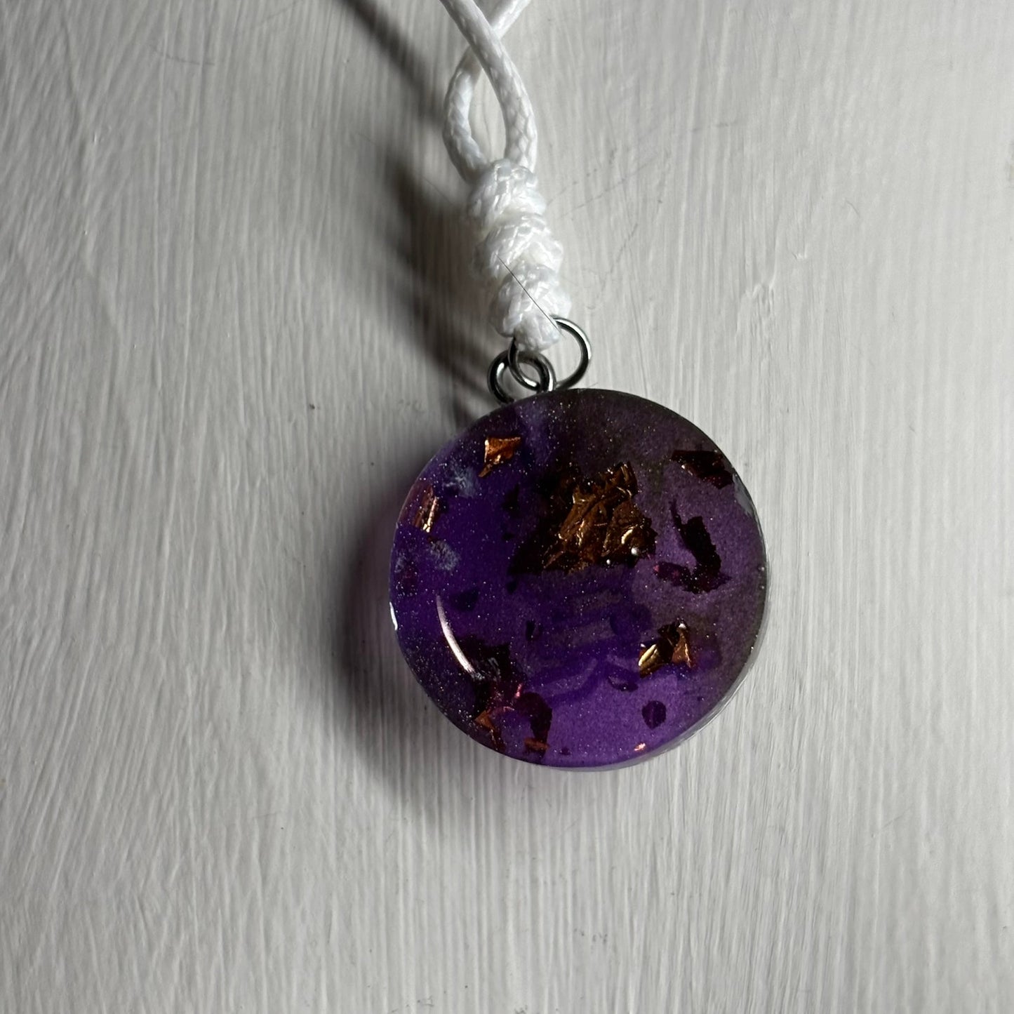 Iced Purple Bishop - Handmade Resin Chess Necklace