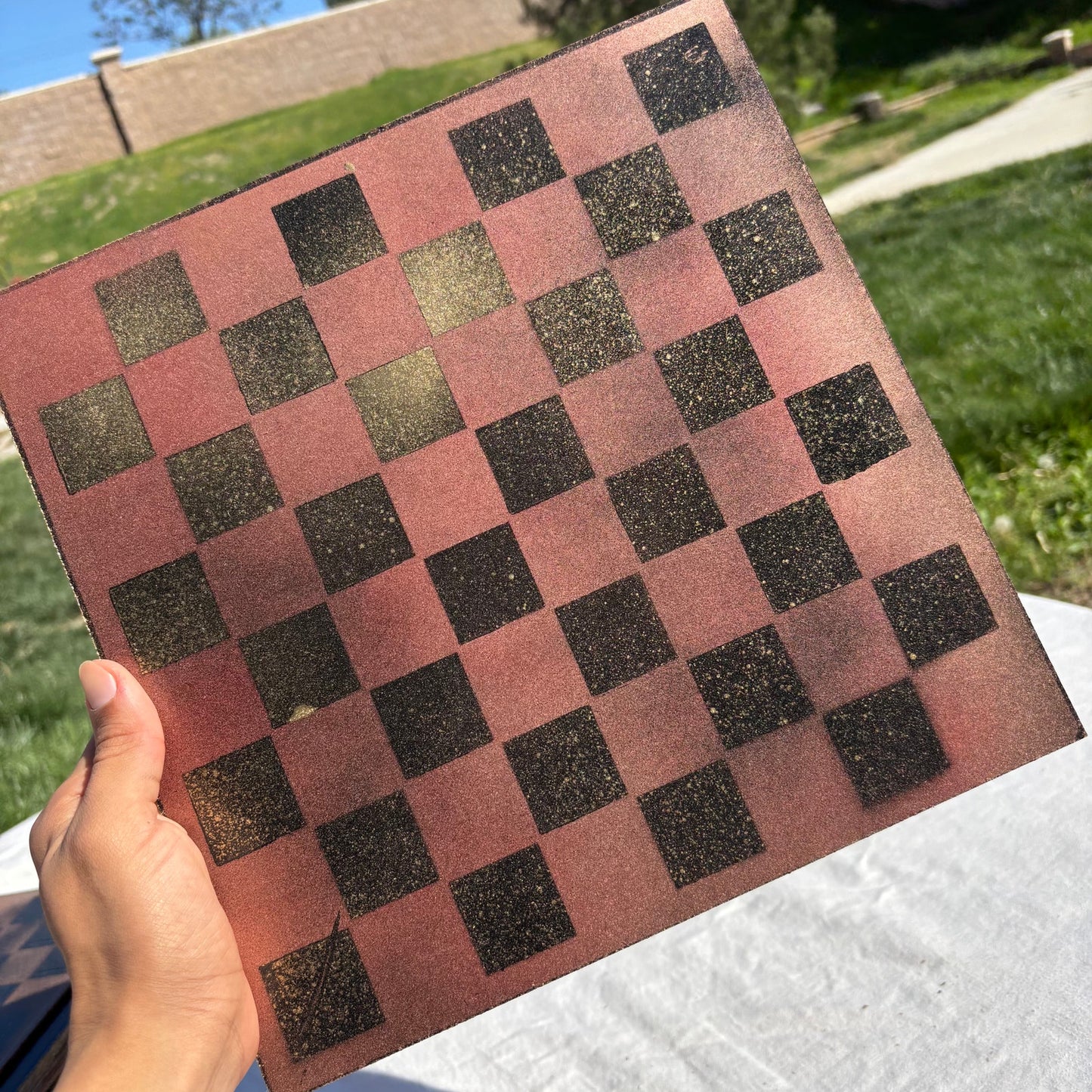 Bronze Gold - Painted Chess Set