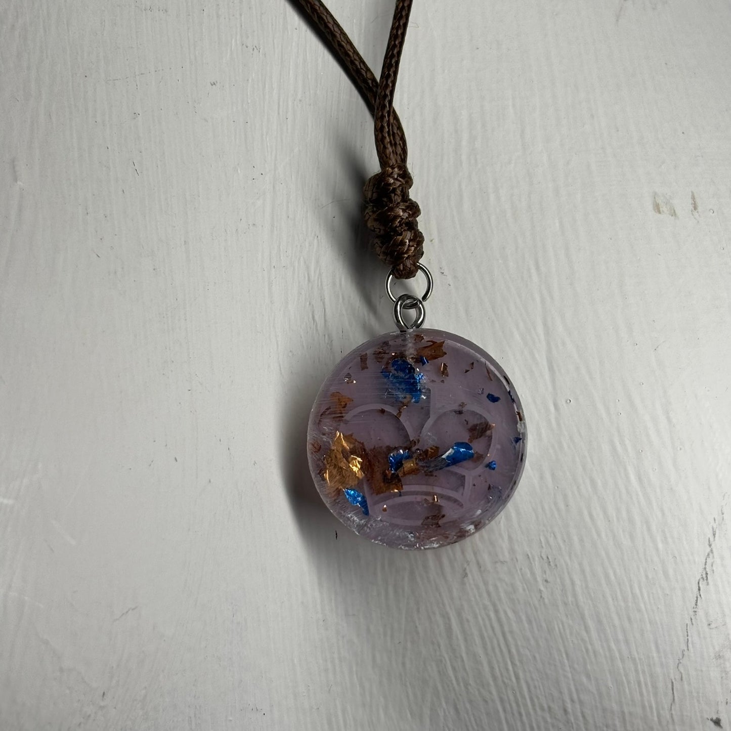 Translucent Purple King - Handmade Resin Chess Necklace