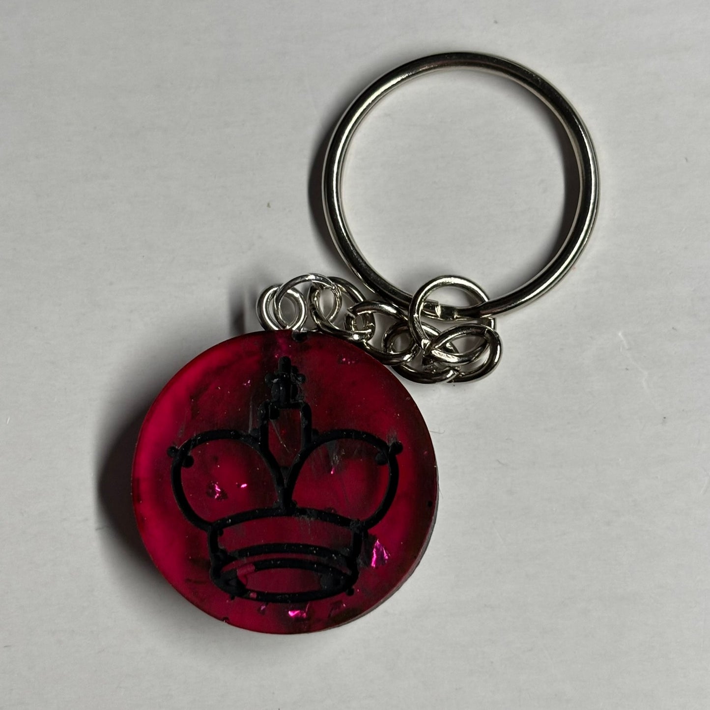Creepy Red King - Handmade Resin Keychain
