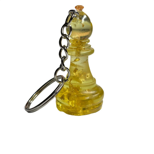 Fire Yellow Bishop - Handmade Resin Keychain