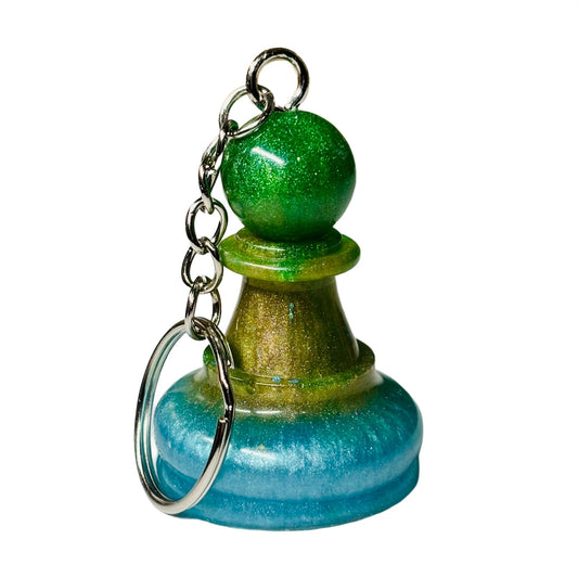 Mixed Colored Pawn - Handmade Resin Keychain - Large Edition