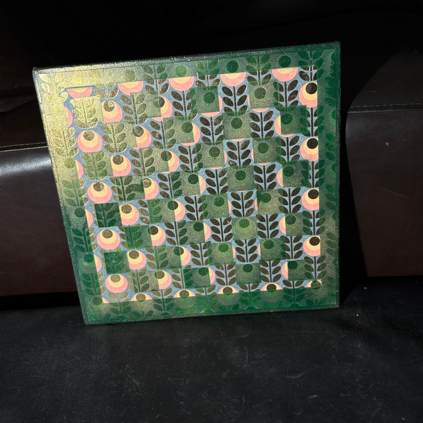 Emerald Green - Scrapbook Chess Board