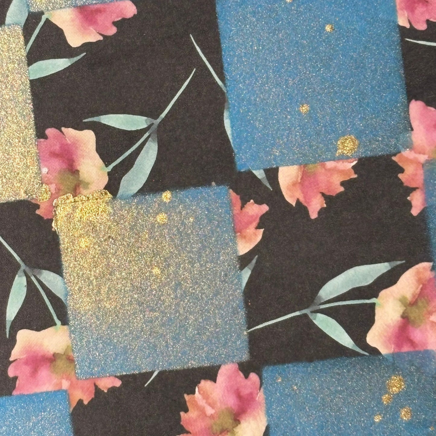 Blue Vintage Flower - Scrapbook Chess Board