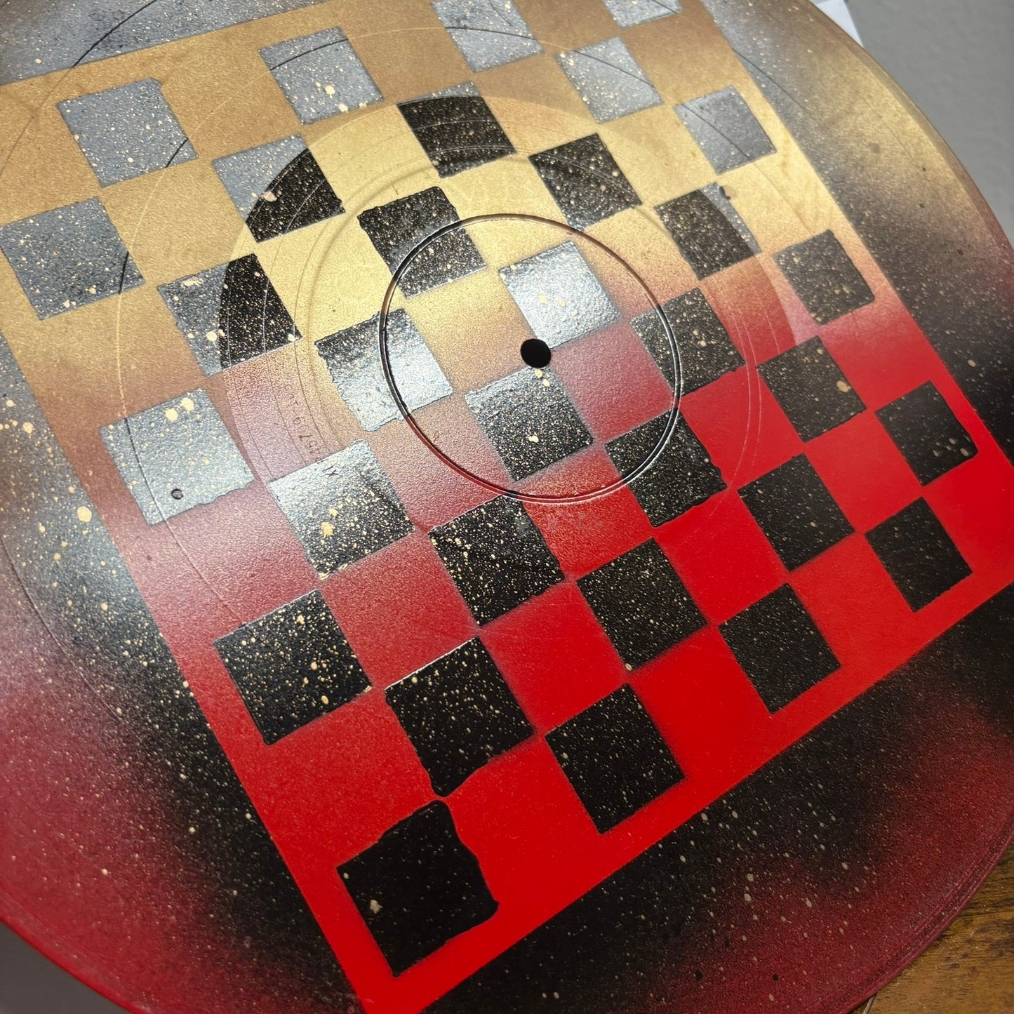 Gold Red Half Style - Vinyl Chess Board