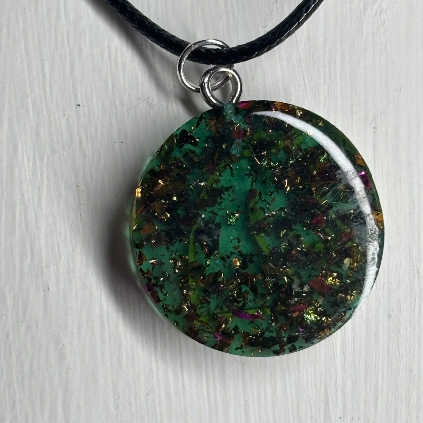 Green Translucent Crystal Knight - Handmade Resin Chess Necklace