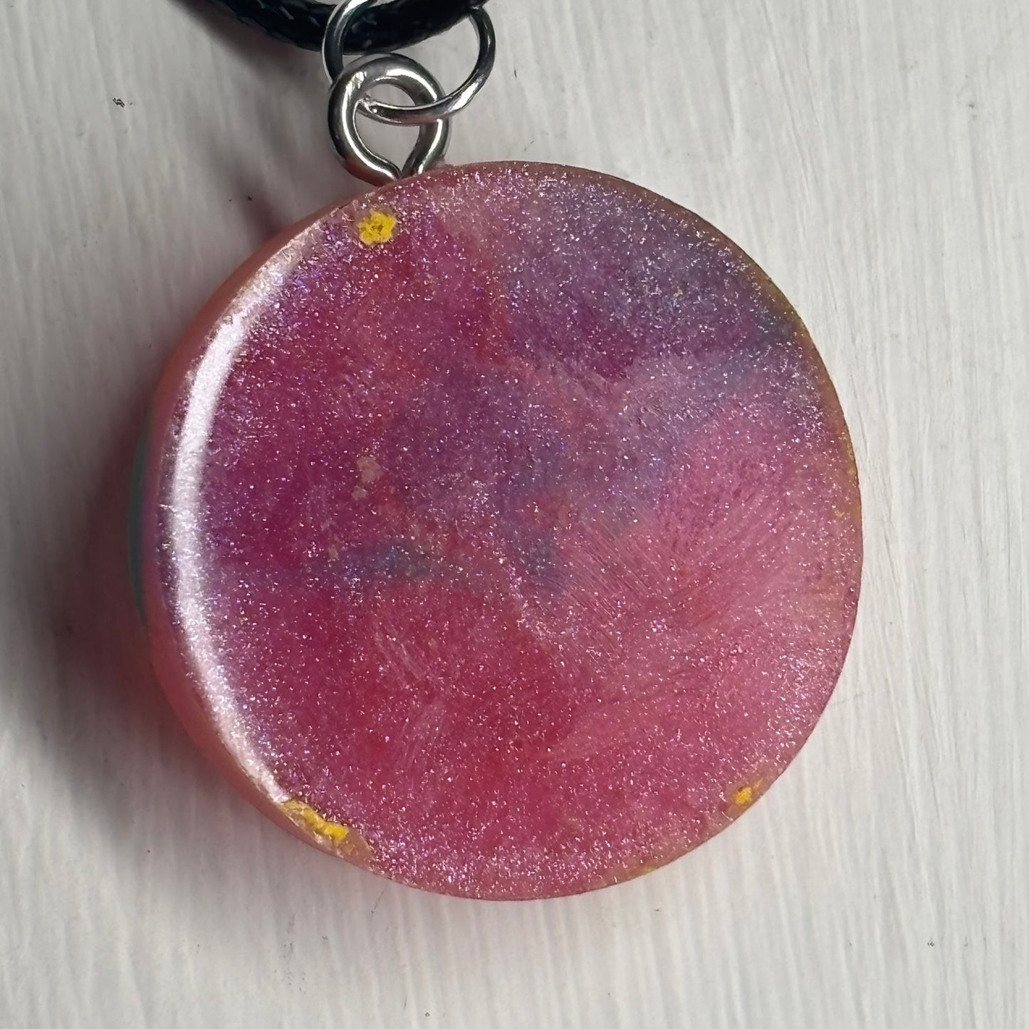 Pink Mesh Pawn - Handmade Resin Chess Necklace