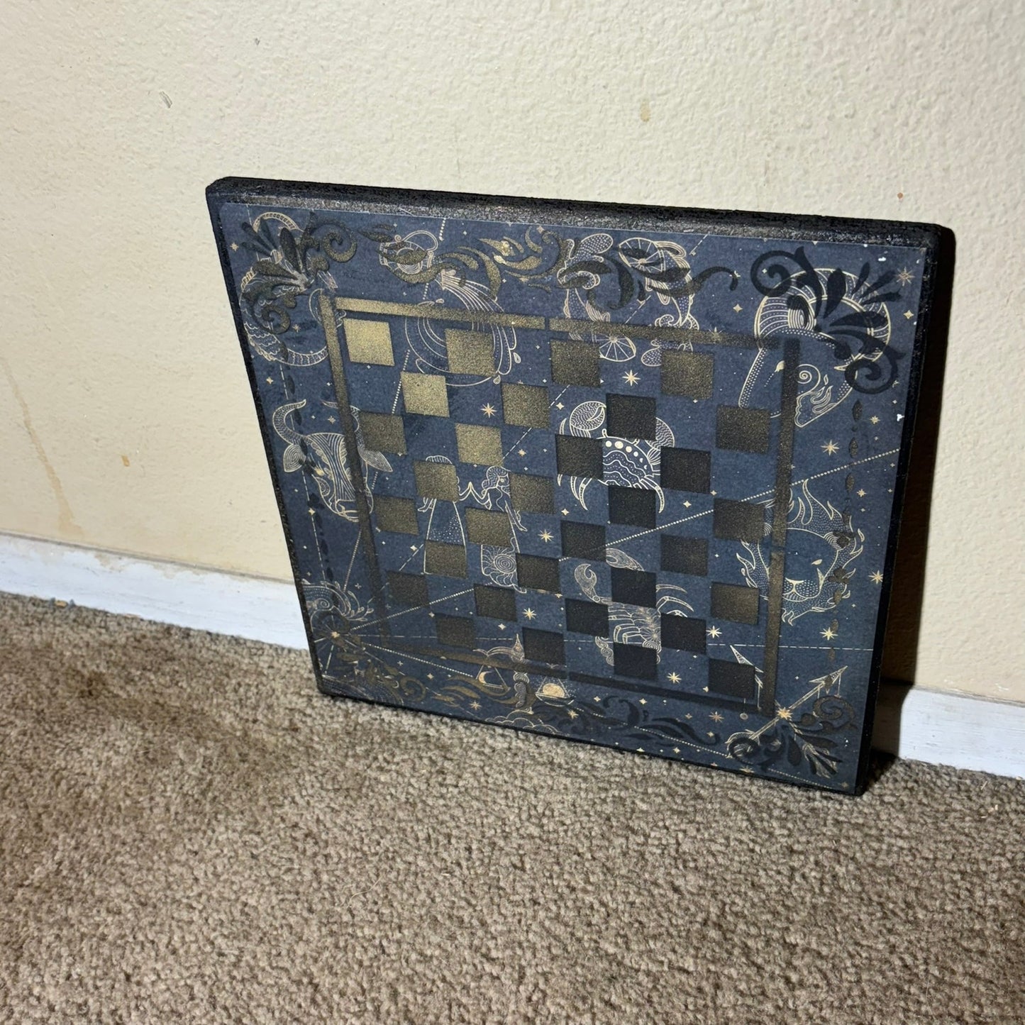 Golden Royal Blue - Scrapbook Chess Board