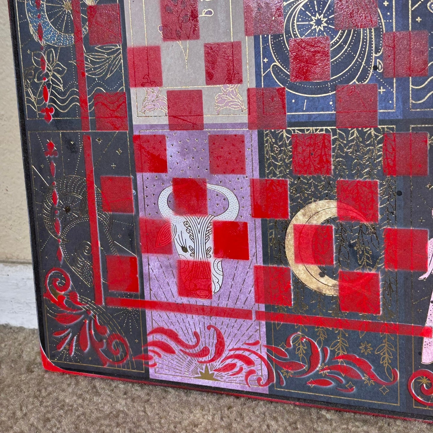 Red Abyss - Scrapbook Chess Board