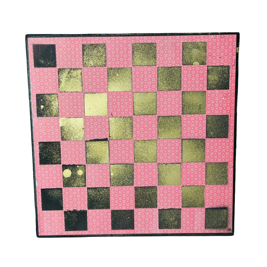 Pink Red Pattern - Scrapbook Chess Board
