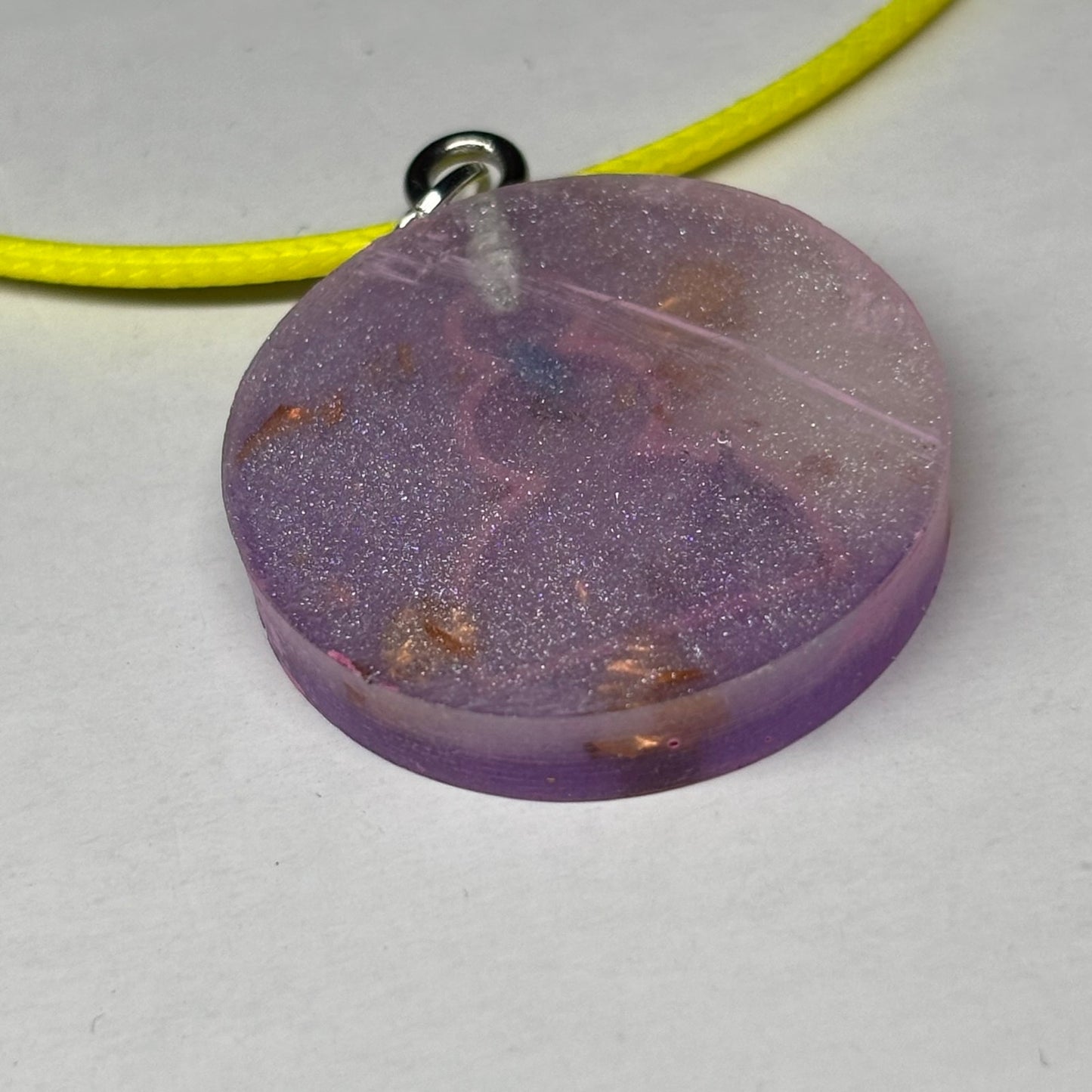 Purple Crystal Pawn - Handmade Resin Chess Necklace