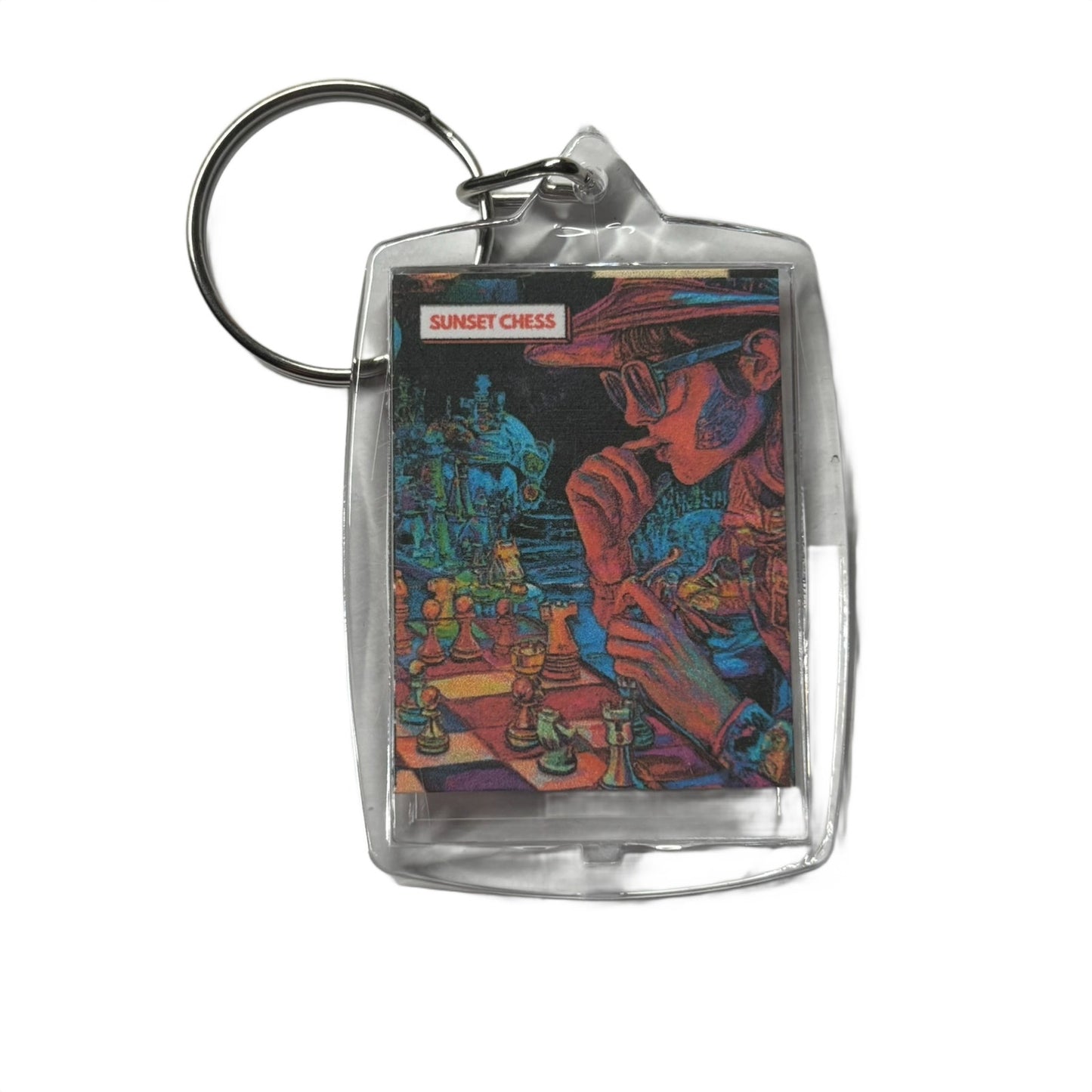 Late Games - Chess  Photo Keychain