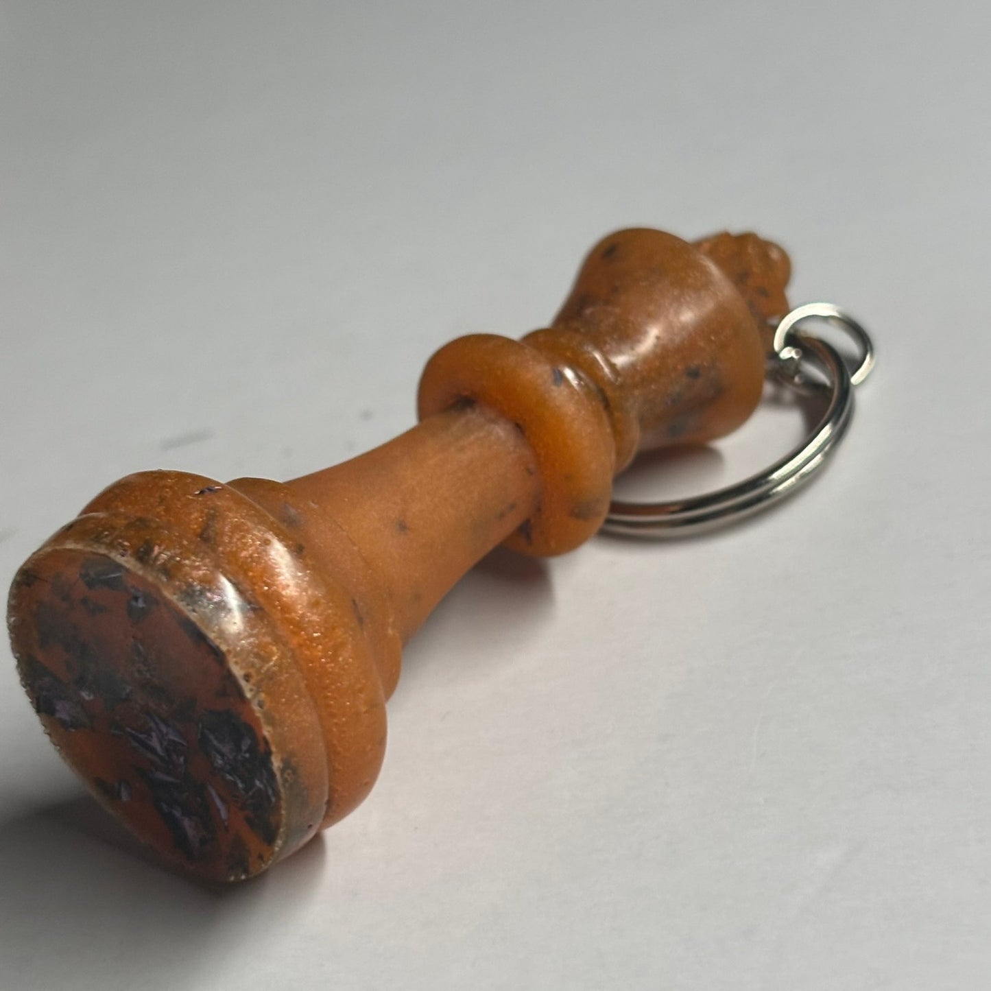 Fire Orange King - Handmade Resin Keychain