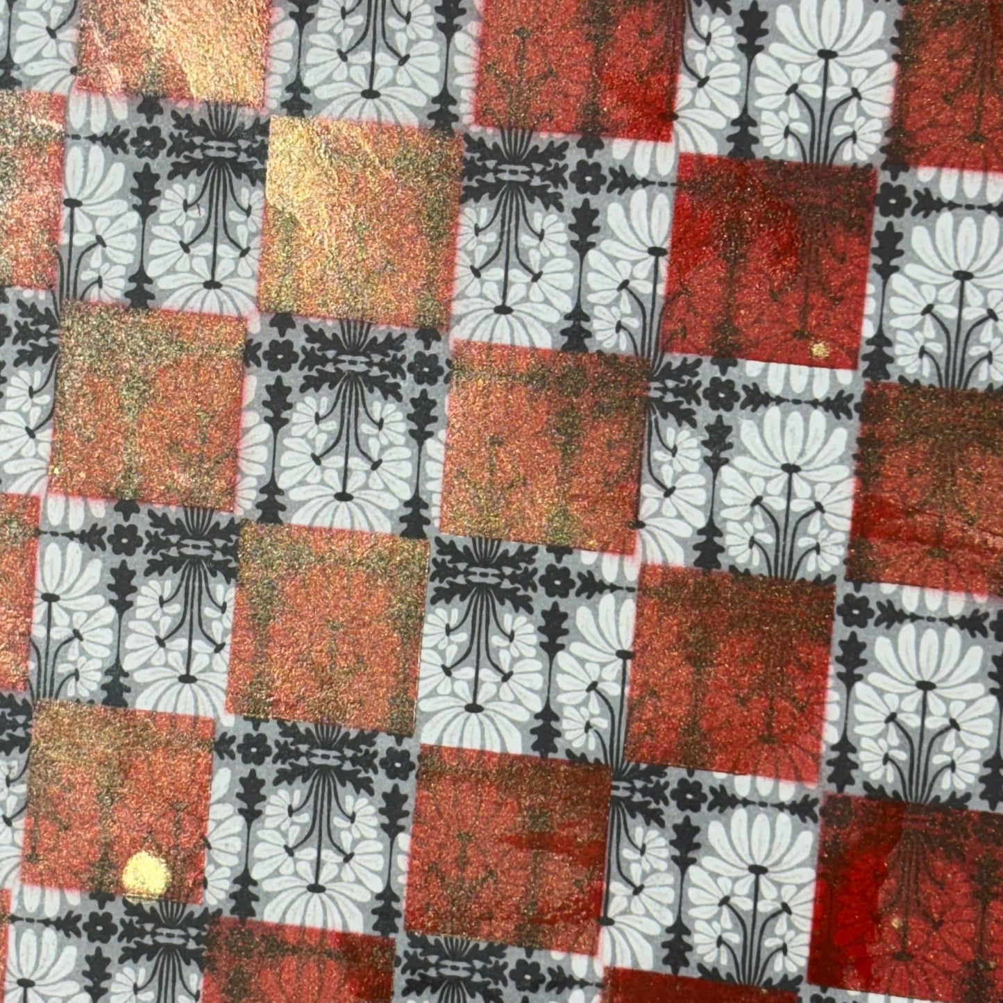 Vintage Red - Scrapbook Chess Board