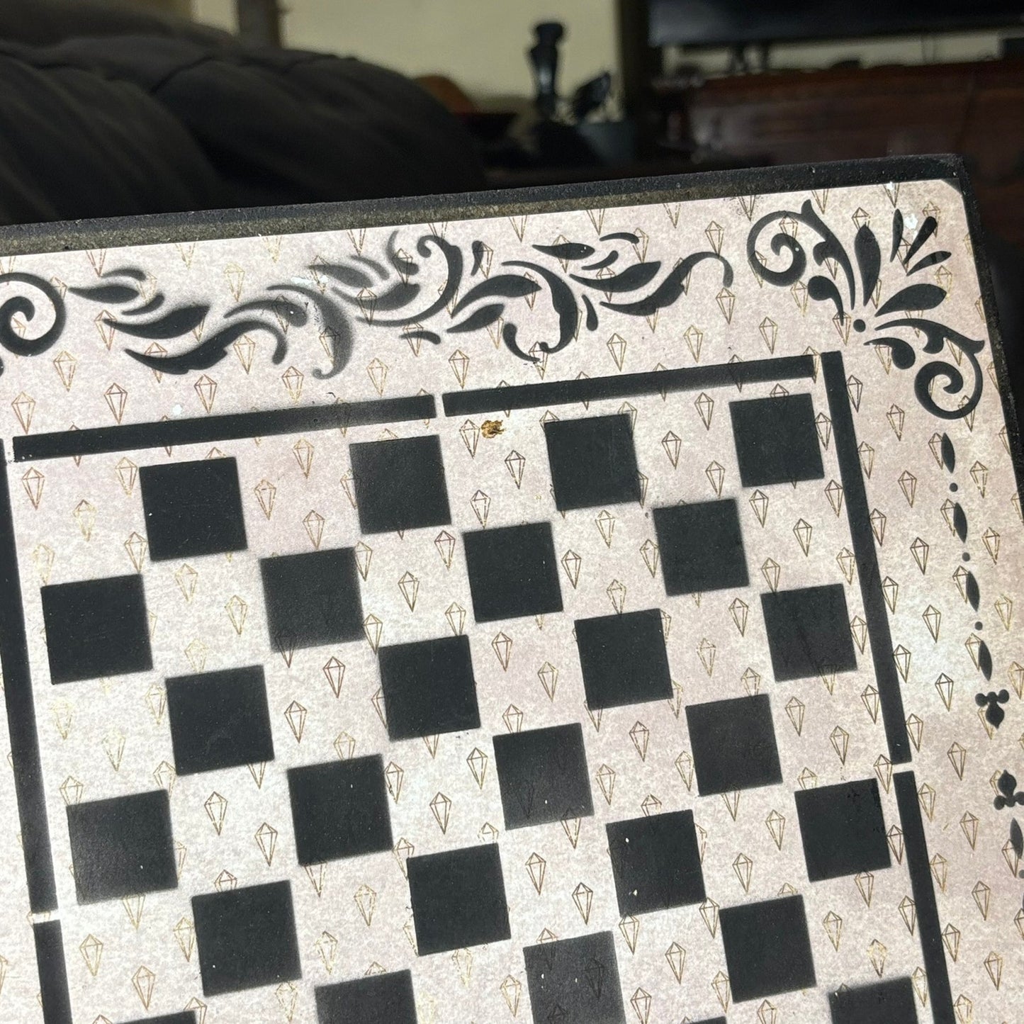 Cream Black - Scrapbook Chess Board