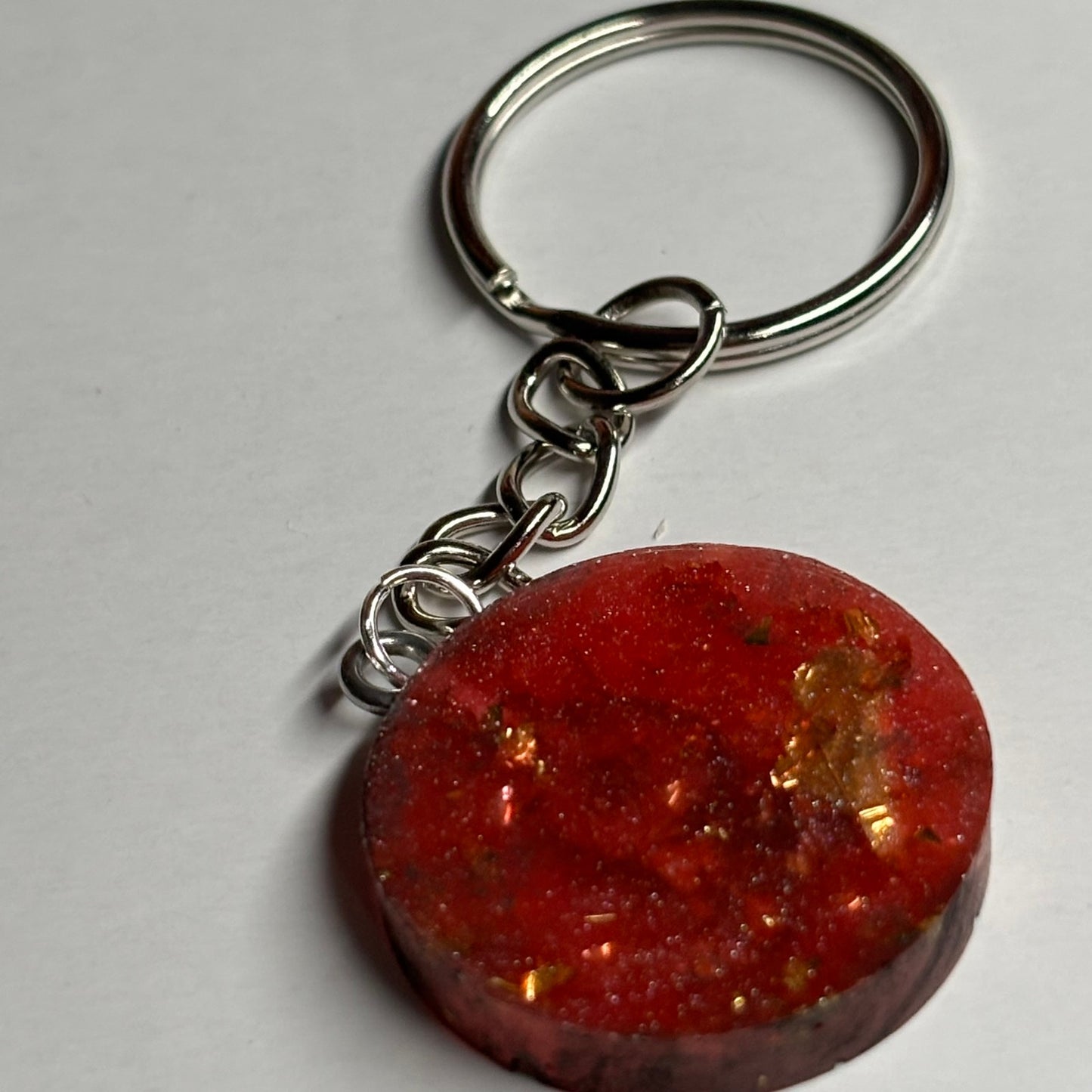 Crystal Red Bishop - Handmade Resin Keychain
