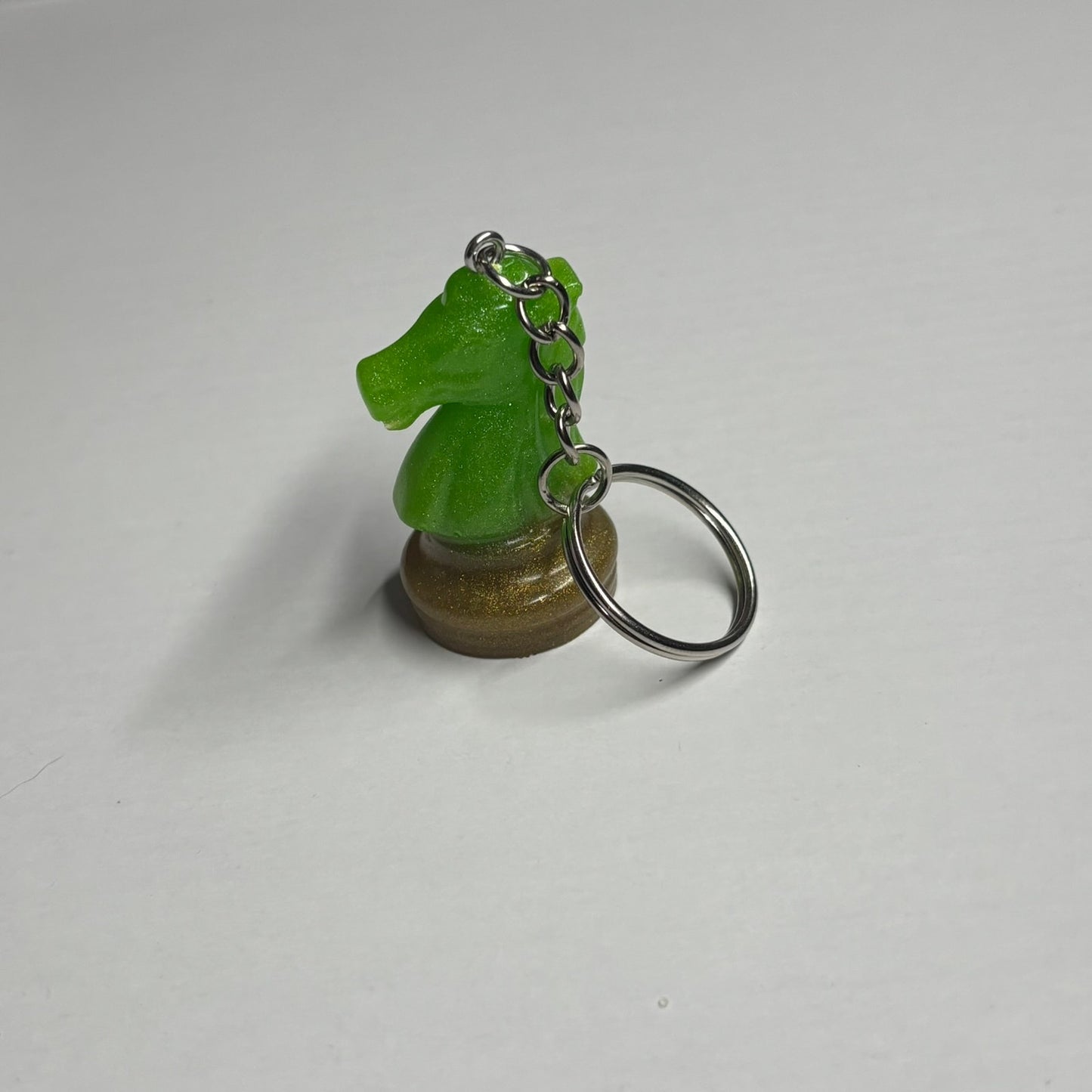 Green/Brown Knight - Handmade Resin Keychain