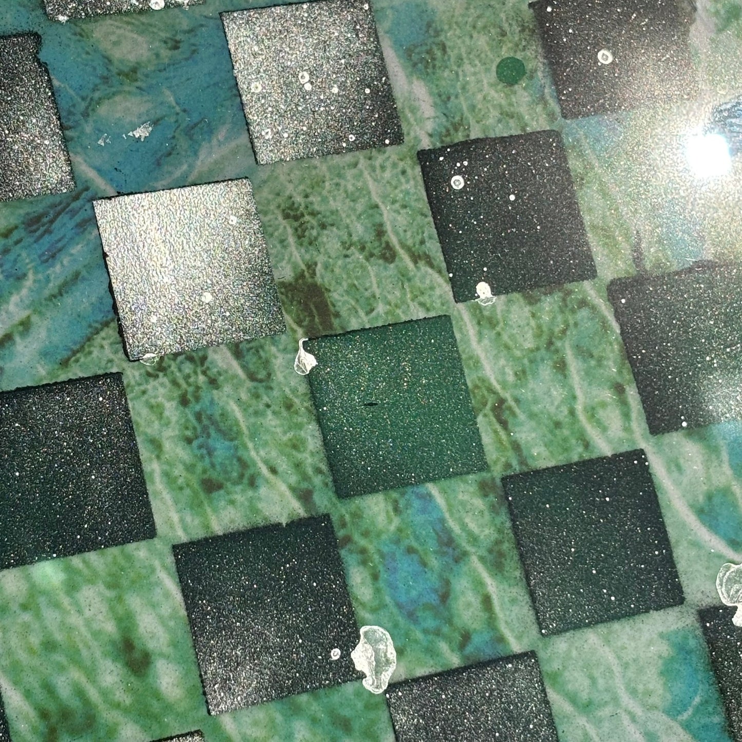 Supreme Green - Resin Coated Chess Board