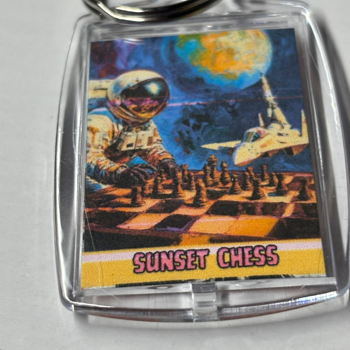 Space Games - Chess  Photo Keychain
