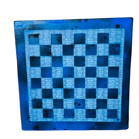 Flair Blue - Scrapbook Chess Board