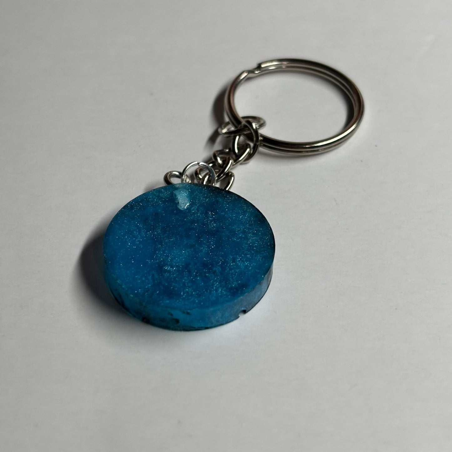 Deep Blue Rook - Handmade Resin Keychain - Flat Edition