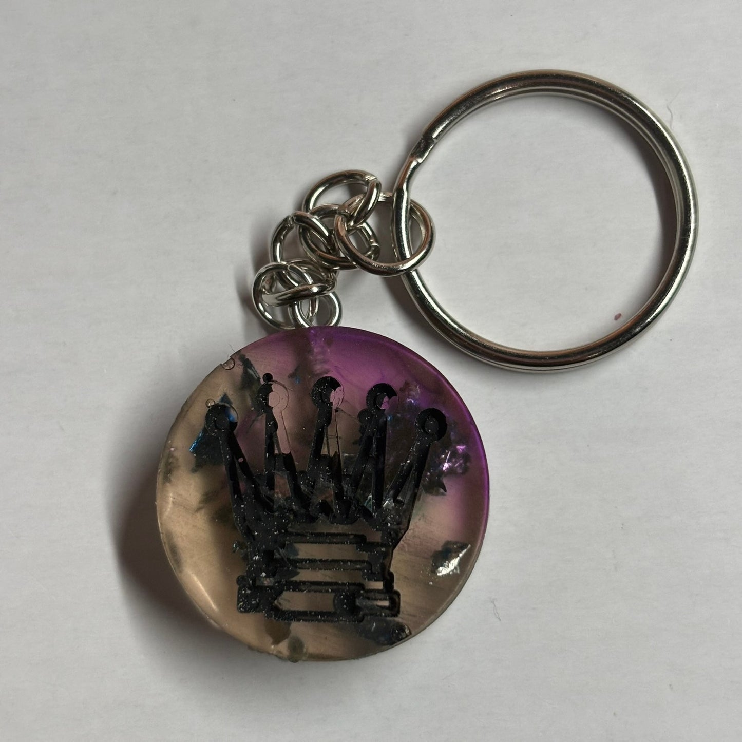 Cream Purple Queen - Handmade Resin Keychain