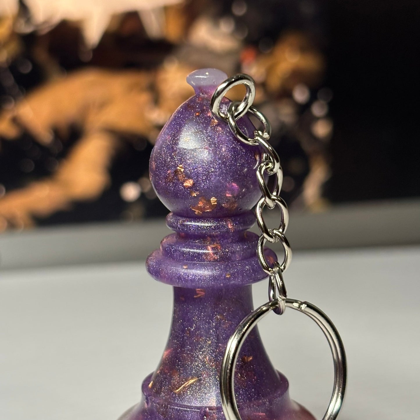 Finest Purple Bishop - Handmade Resin Keychain - Large Edition