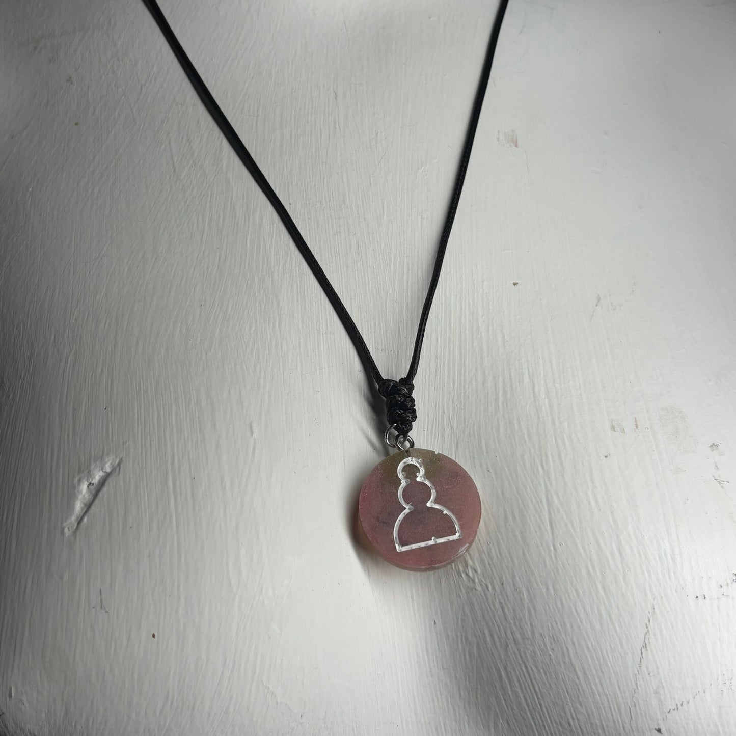Sunset Pawn - Handmade Resin Chess Necklace