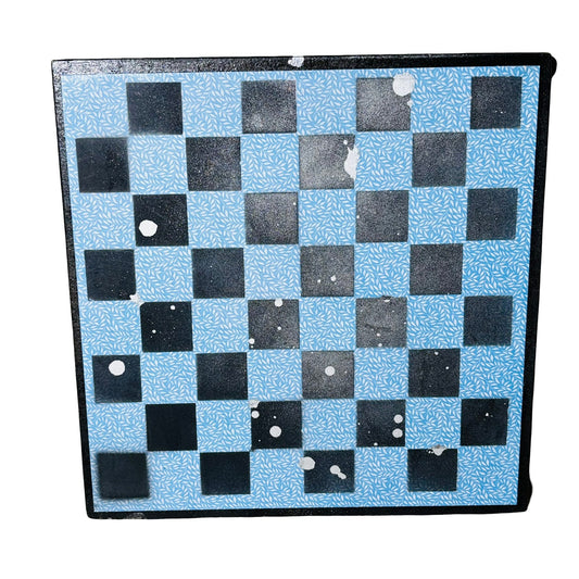 Simple Blue - Scrapbook Chess Board