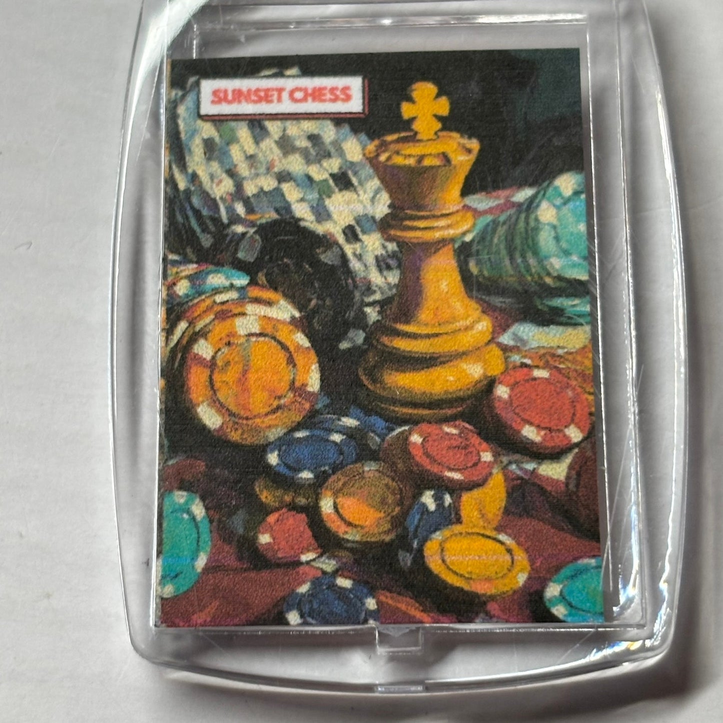 Poker - Chess  Photo Keychain