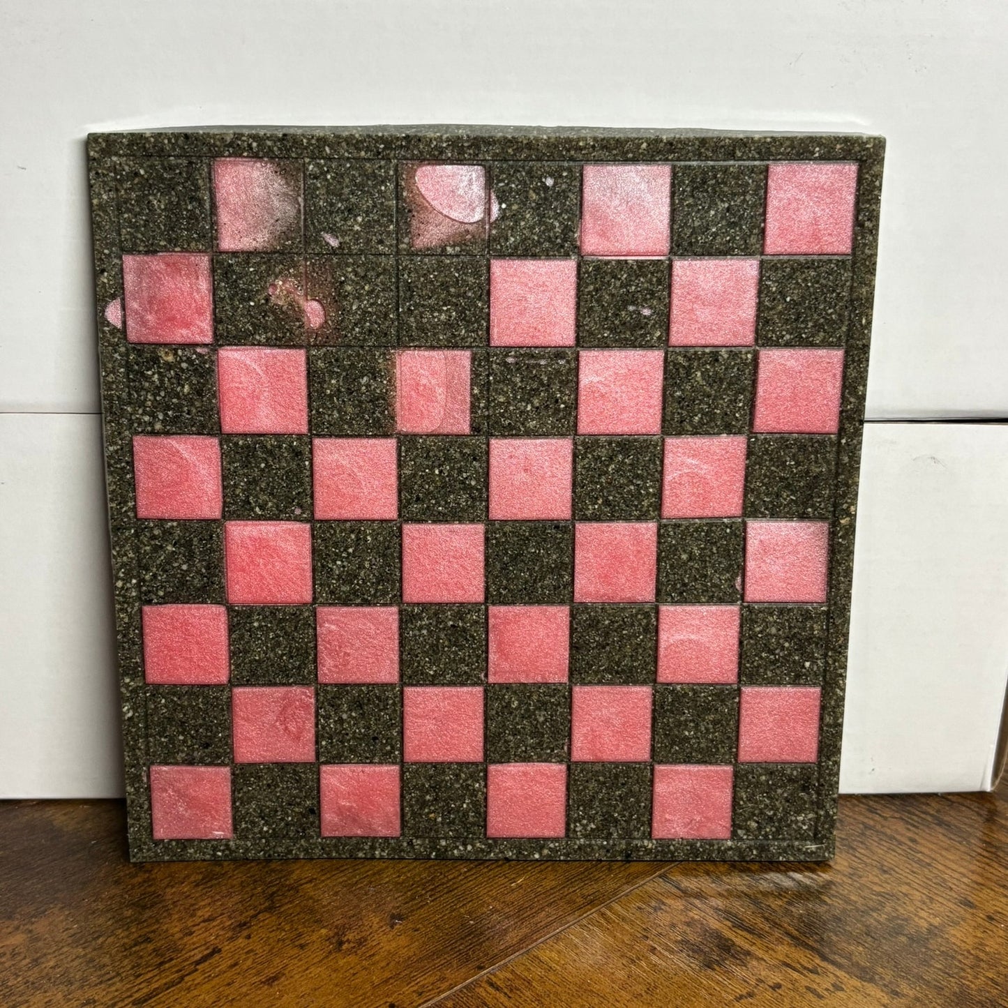 Pink Rock - Resin Chess Board