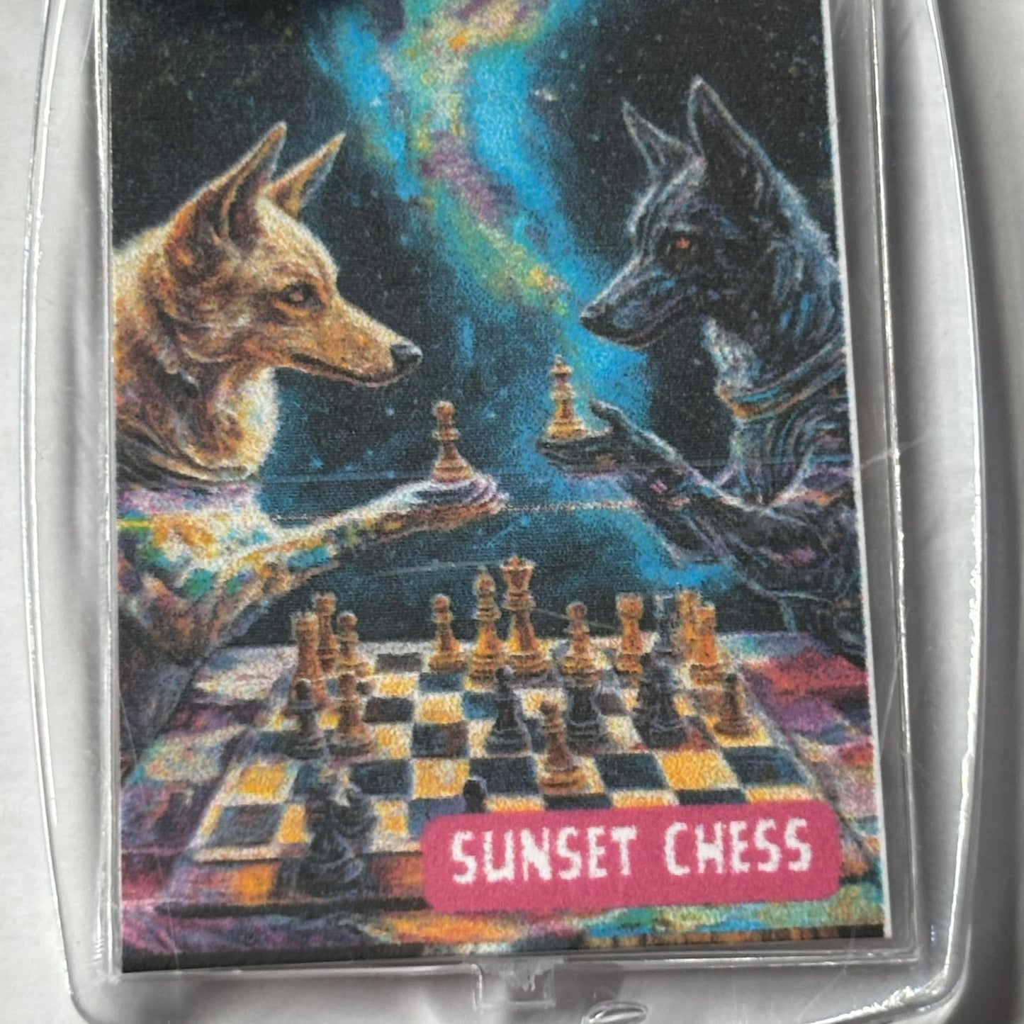 Space Dogs - Chess  Photo Keychain