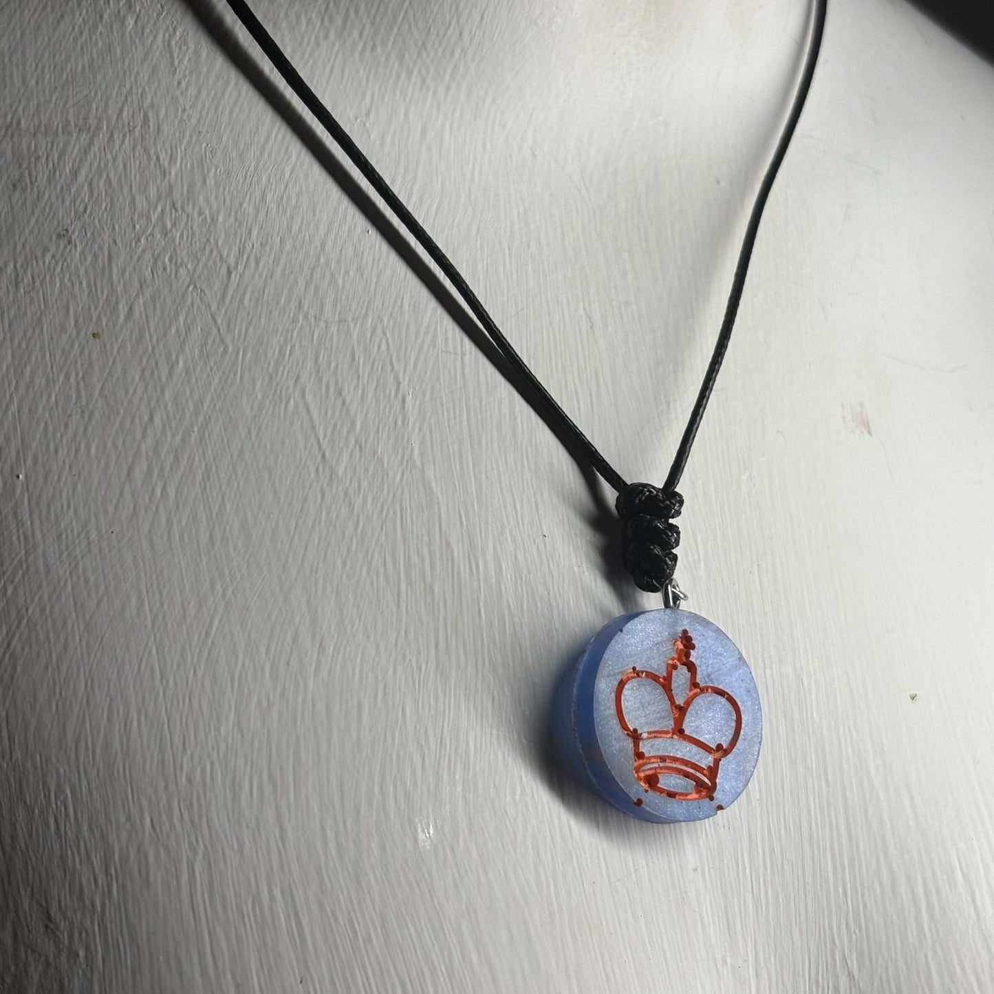 Orange Sea King - Handmade Resin Chess Necklace