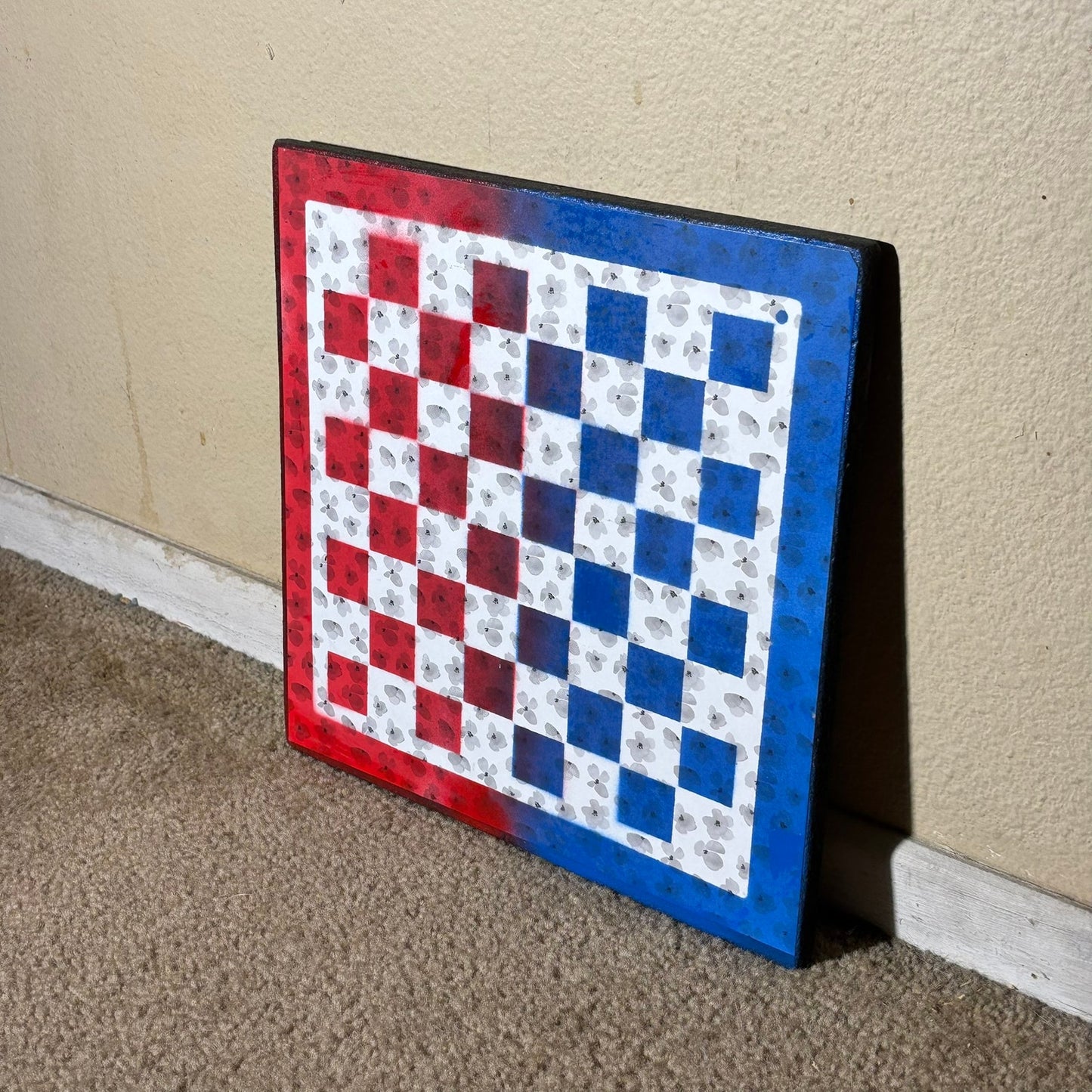 Blue & Red - Scrapbook Chess Board