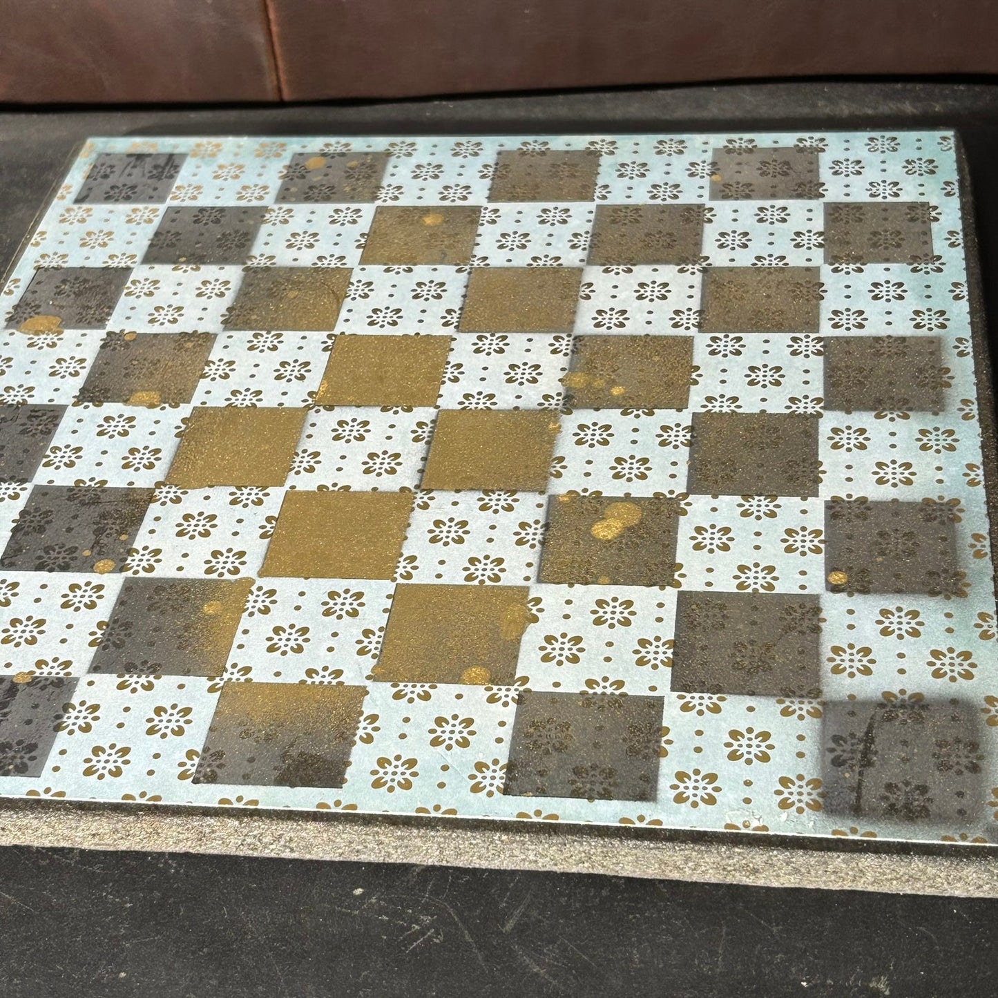 Gold & White - Scrapbook Chess Board