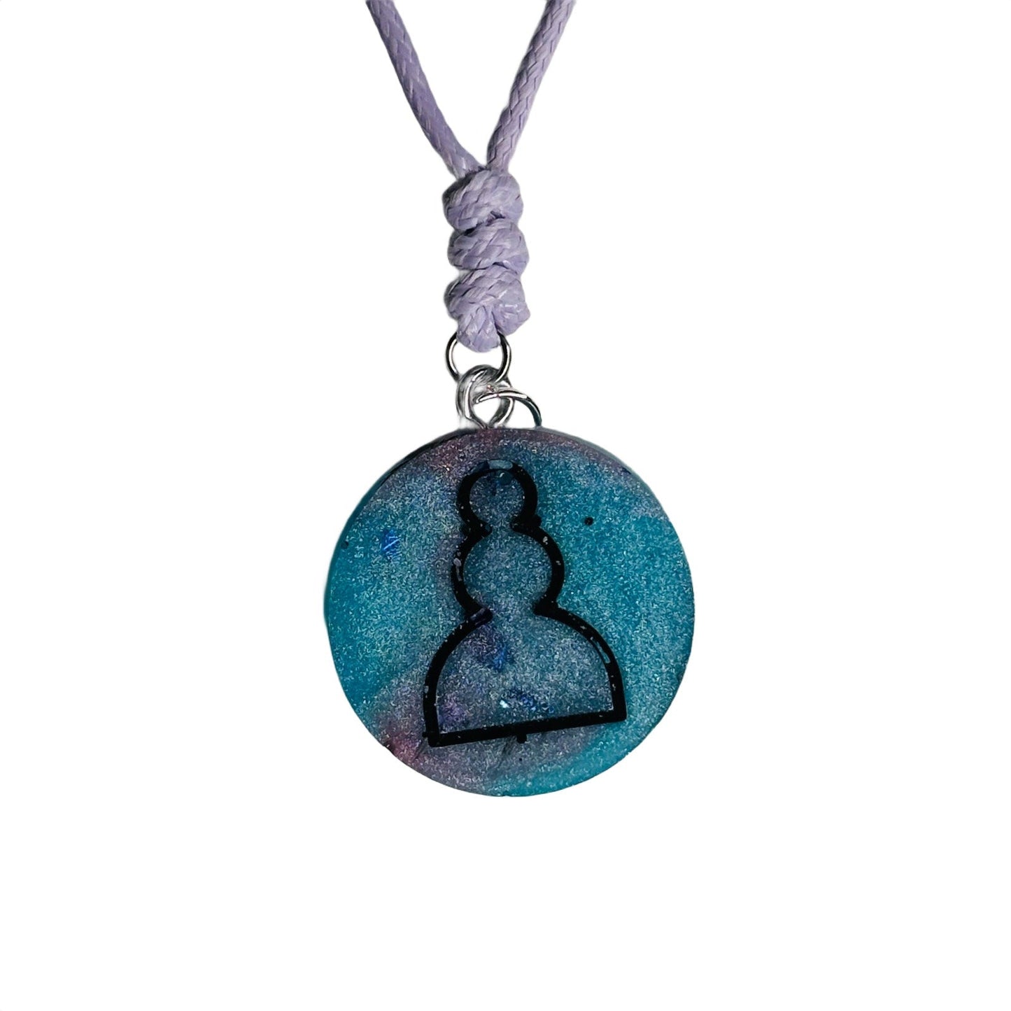 🎁 Blue Pawn - Handmade Resin Chess Necklace (100% off)