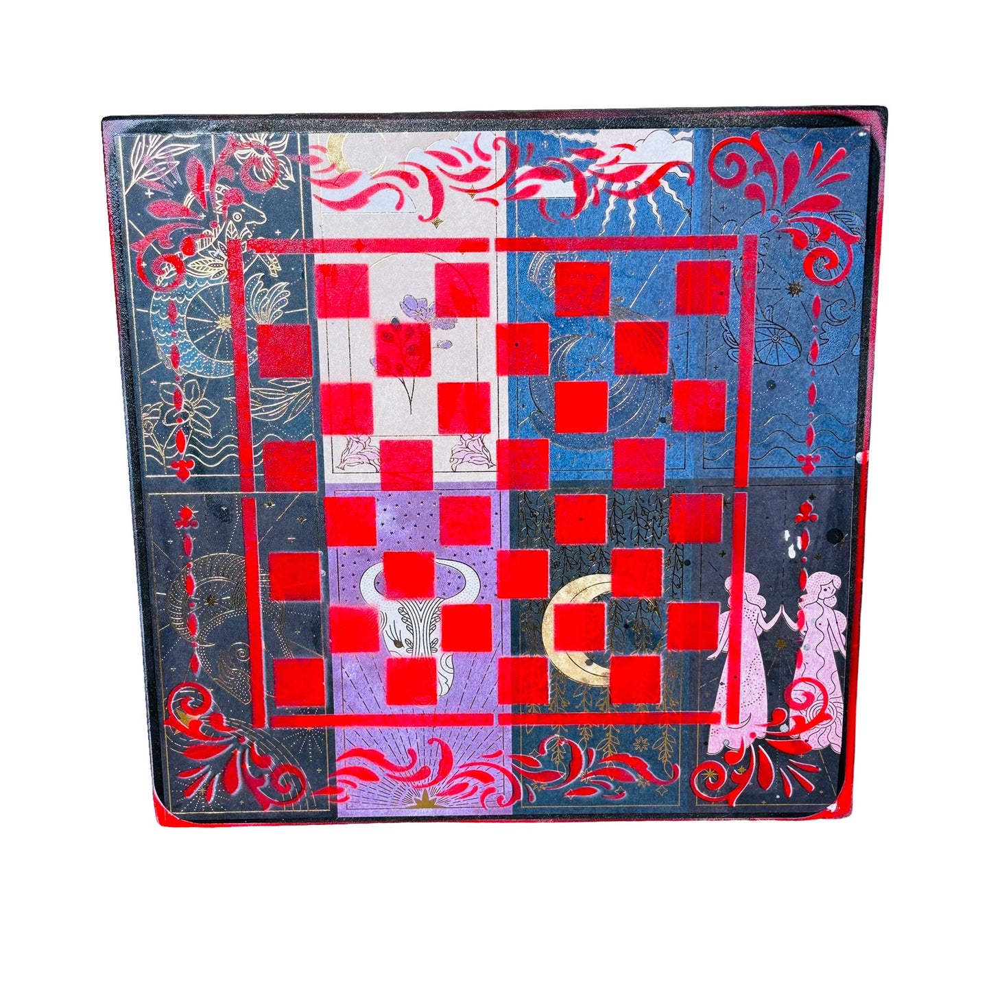 Red Abyss - Scrapbook Chess Board