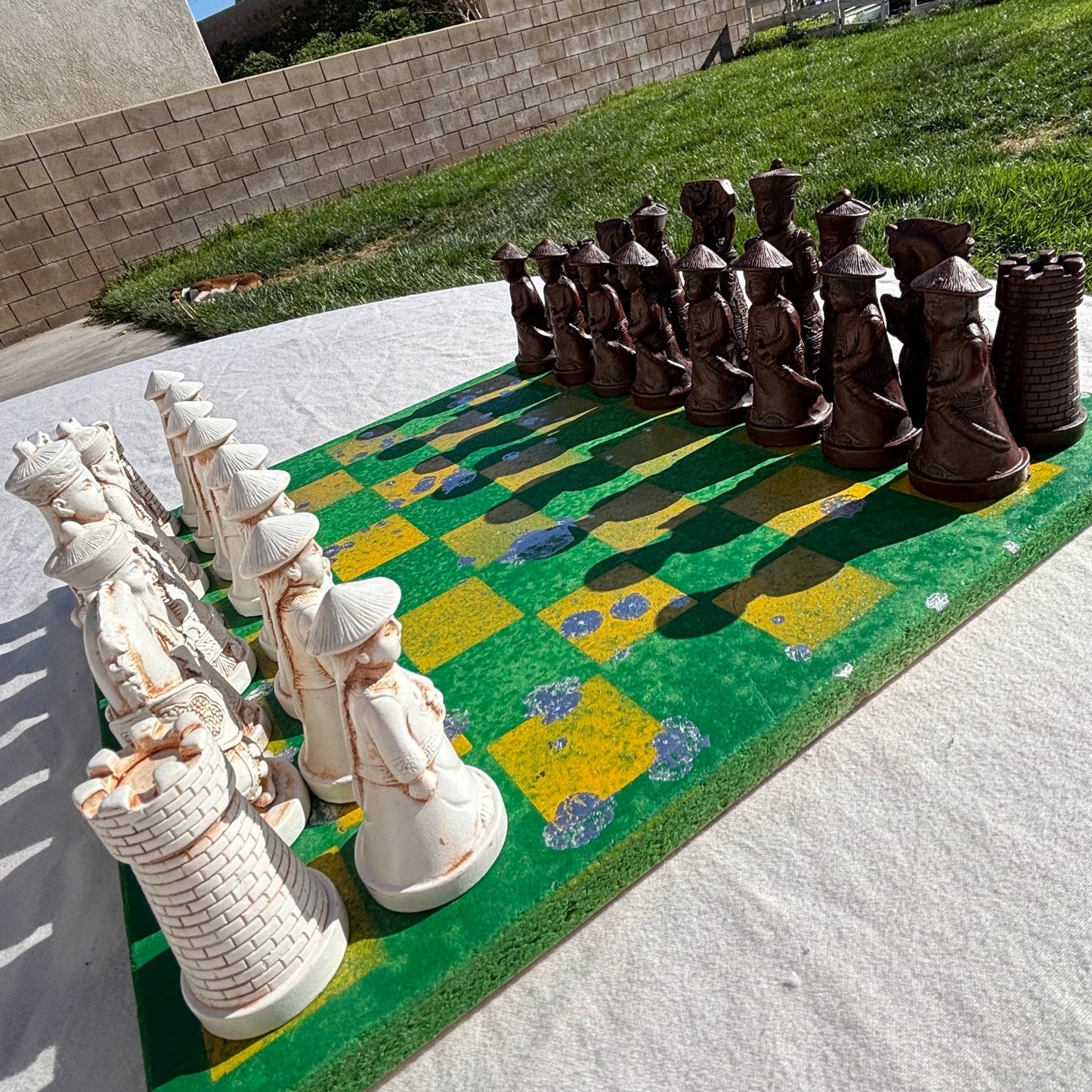 Green Bay Yellow Chrome Drip - Chinese Edition Chess Set