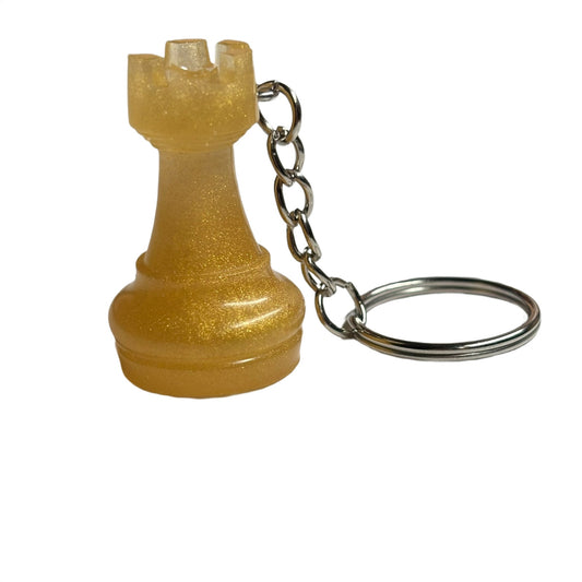 Yellow Rook - Handmade Resin Keychain