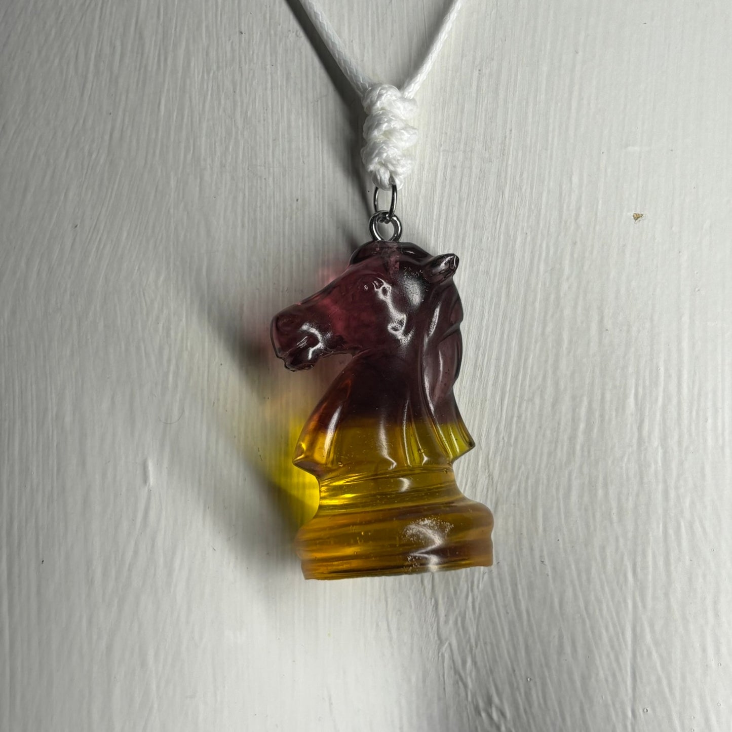 Vintage Knight - Handmade Resin Chess Necklace
