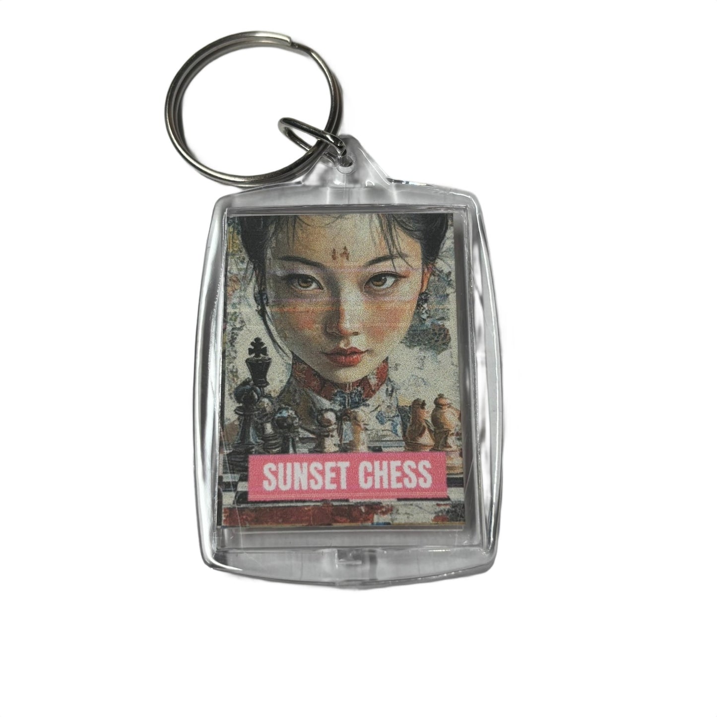 Asian Play - Chess  Photo Keychain