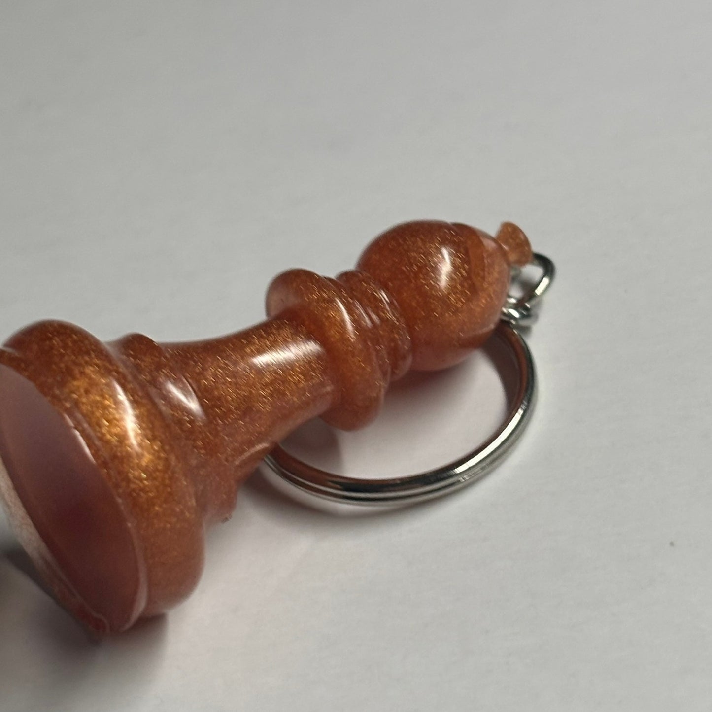 Orange Rustic Bishop - Handmade Resin Keychain